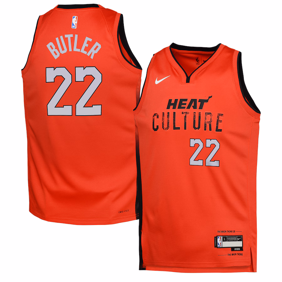 Youth Miami Heat Jimmy Butler Nike Red 2024/25 Swingman Player Jersey - City Edition