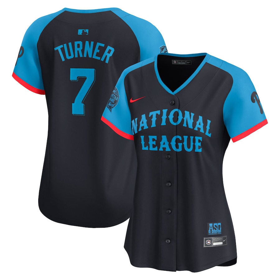 Women's National League Trea Turner Nike Navy 2024 MLB All-Star Game Limited Player Jersey