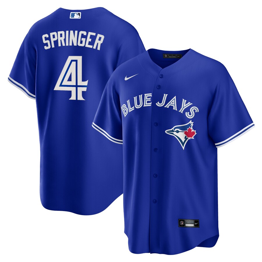Men's Toronto Blue Jays George Springer Nike Rush Blue Alternate 2 Replica Jersey