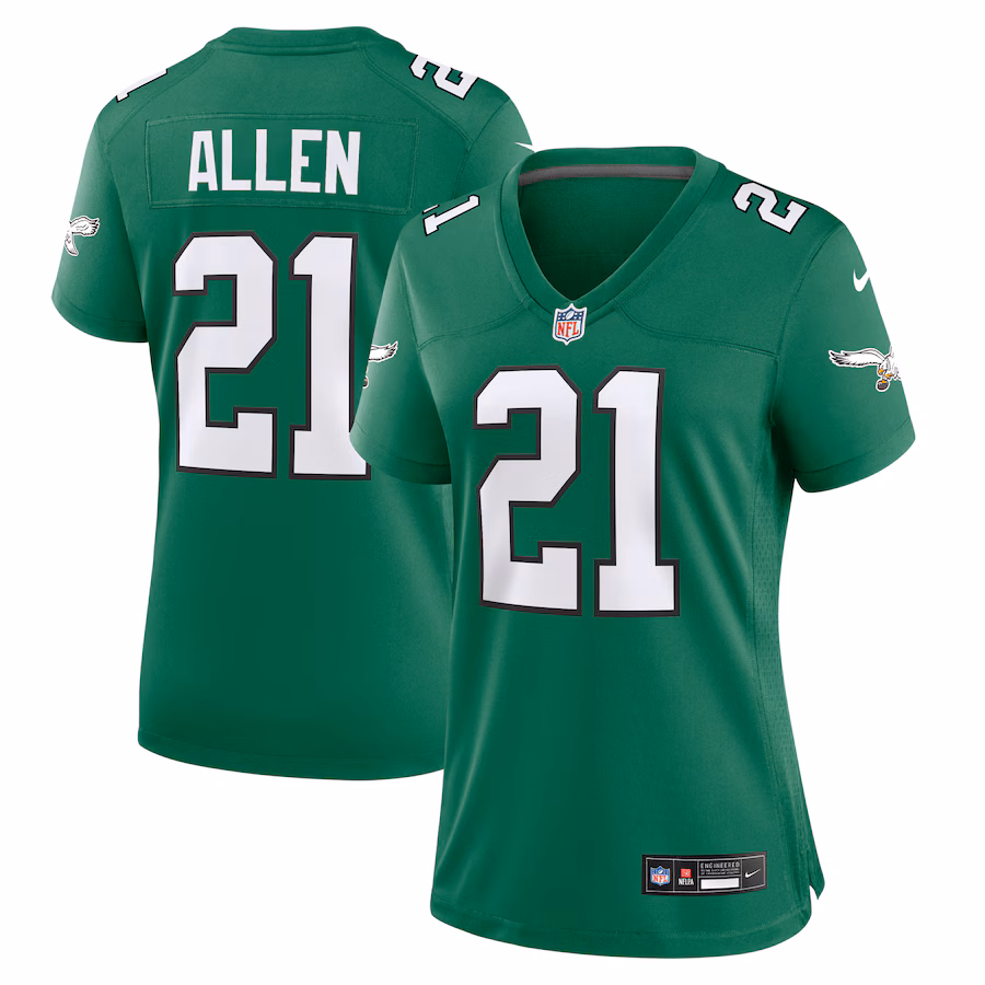 Women's Philadelphia Eagles Eric Allen Nike Kelly Green Alternate Game Jersey