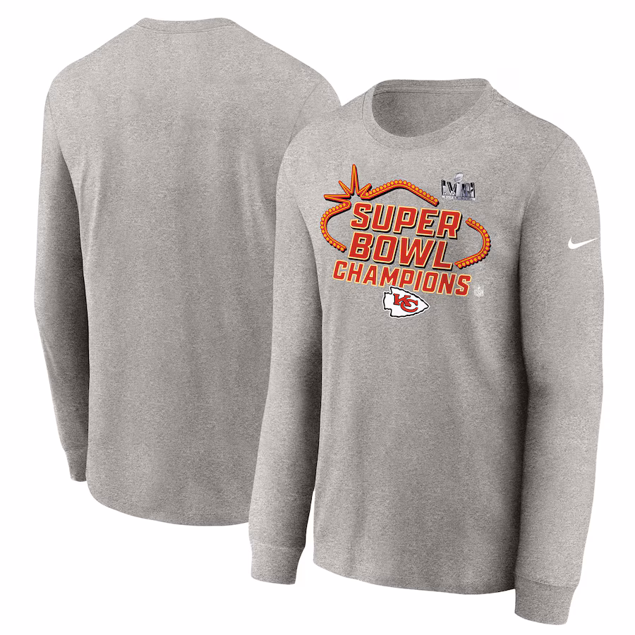 Youth Philadelphia Eagles Nike Black Super Bowl LIX Champions Locker Room Trophy Collection Long Sleeve T-Shirt