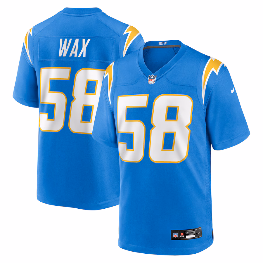Men's Los Angeles Chargers Marlowe Wax Nike Powder Blue Team Game Jersey