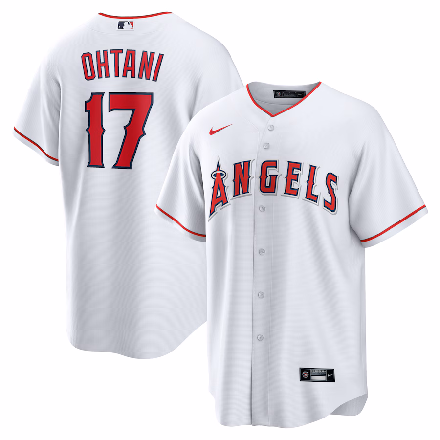 Men's Los Angeles Angels Shohei Ohtani Nike White Home Replica Player Name Jersey