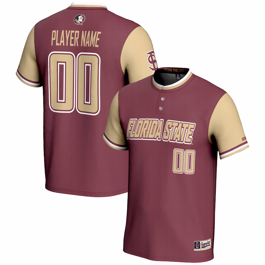 Florida State Seminoles GameDay Greats Youth  NIL Pick-A-Player Lightweight Softball Jersey – Garnet