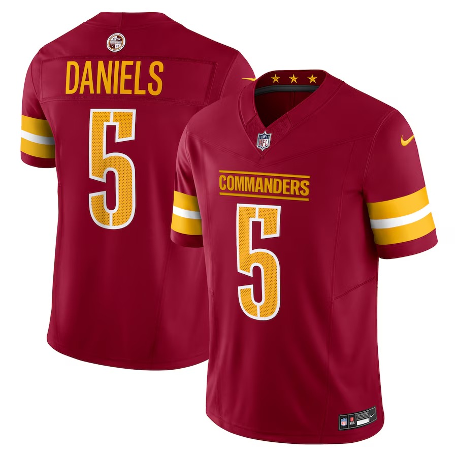 Men's Washington Commanders Jayden Daniels Nike Burgundy Vapor F.U.S.E. Limited Jersey
