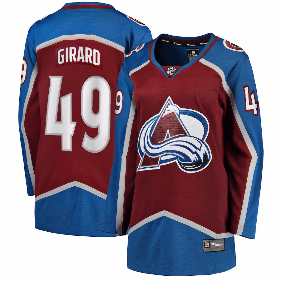 Women's Colorado Avalanche Samuel Girard Fanatics Burgundy Home Breakaway Player Jersey