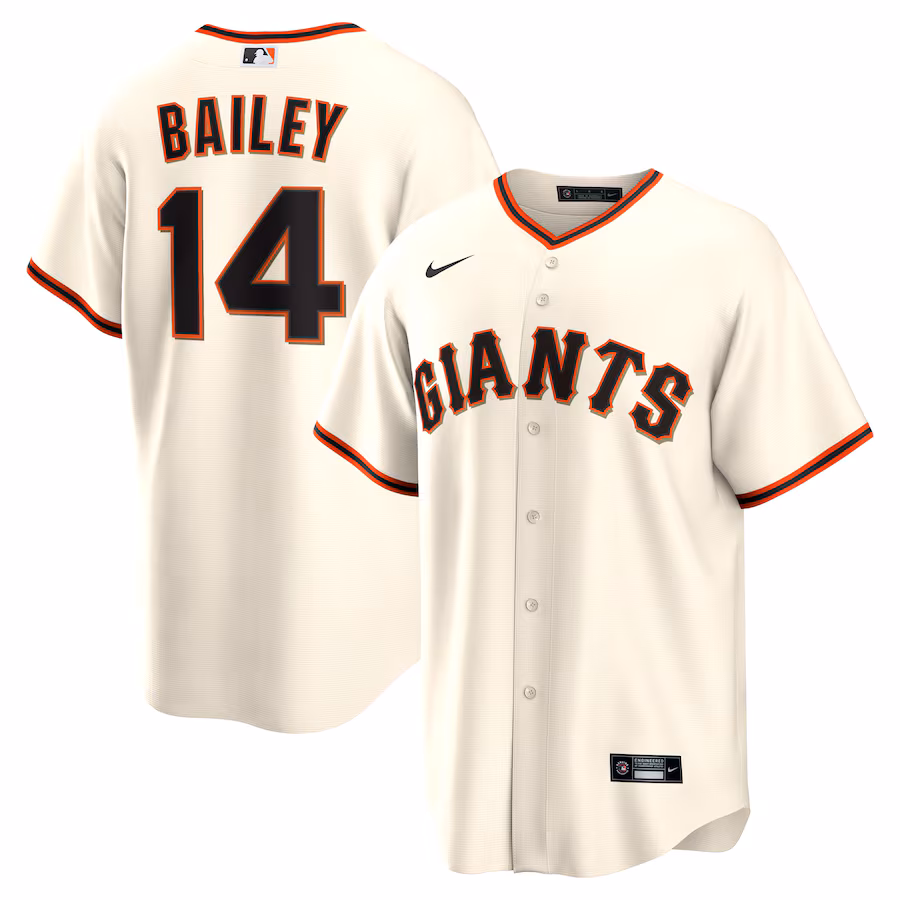Men's San Francisco Giants Patrick Bailey Nike Cream Home Replica Jersey
