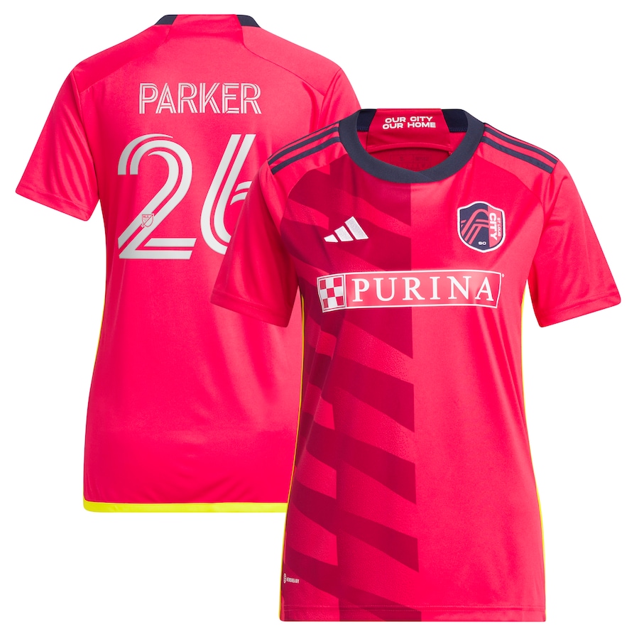 Women's St. Louis City SC Tim Parker adidas Red 2023 CITY Kit Replica Jersey