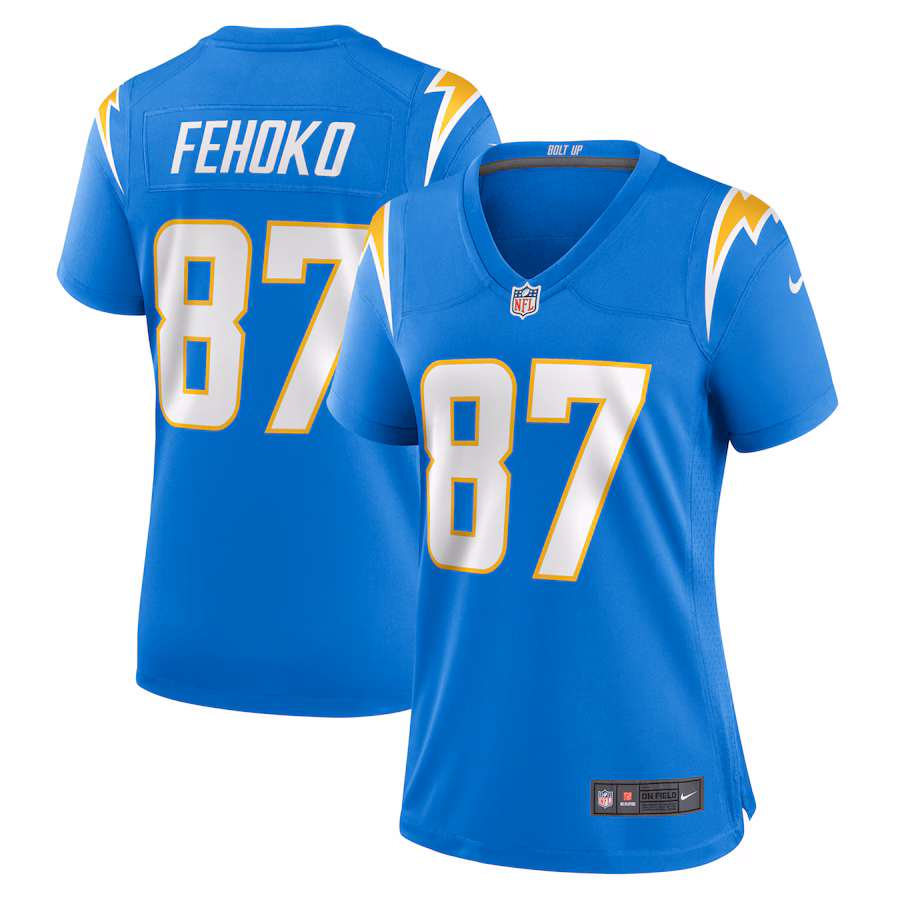 Women's Los Angeles Chargers Simi Fehoko Nike  Powder Blue  Game Jersey