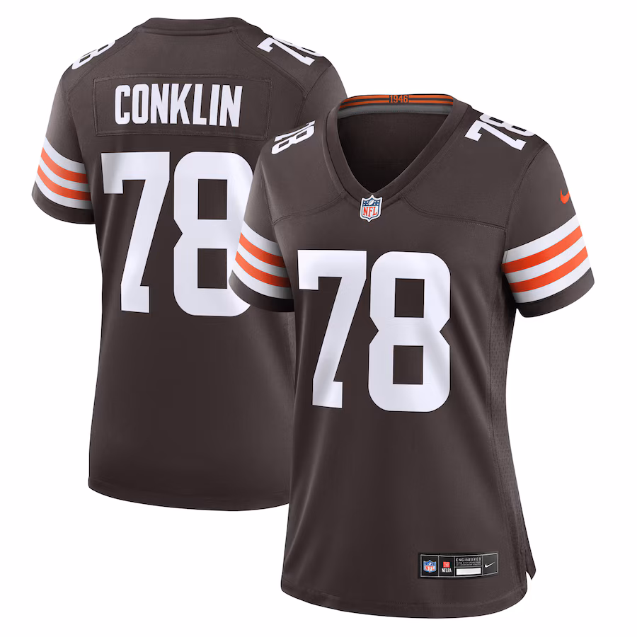 Women's Cleveland Browns Jack Conklin Nike Brown Game Jersey