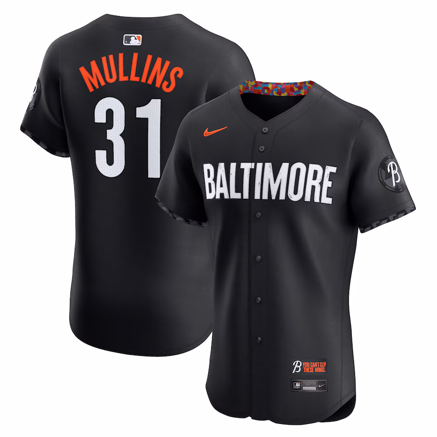 Men's Baltimore Orioles Cedric Mullins Nike Black City Connect Elite Player Jersey