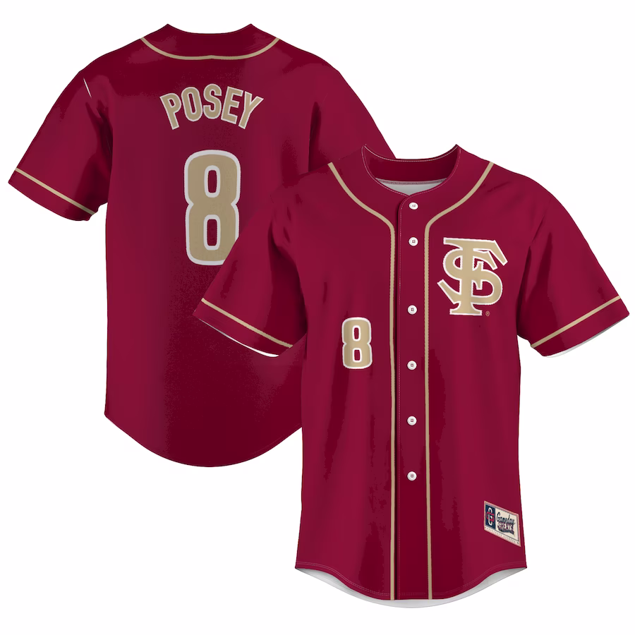 Buster Posey Florida State Seminoles GameDay Greats  Lightweight Baseball Jersey - Garnet