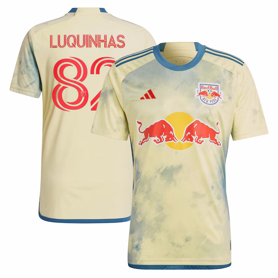 Men's New York Red Bulls Luquinhas adidas Yellow 2023 Daniel Patrick Kit Replica Jersey