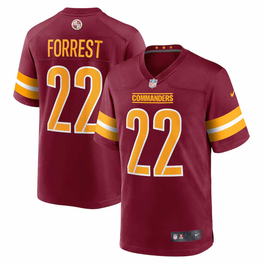 Men's Washington Commanders Darrick Forrest Nike Burgundy Game Player Jersey