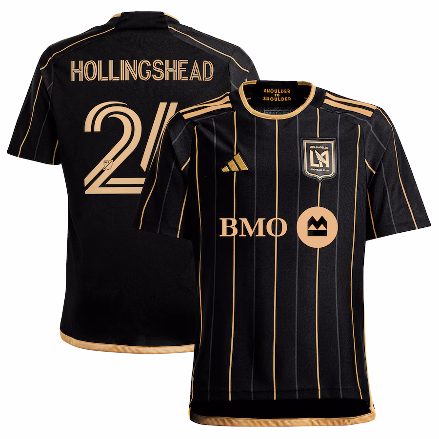Youth LAFC Ryan Hollingshead adidas Black 2024 Primary Replica Player Jersey
