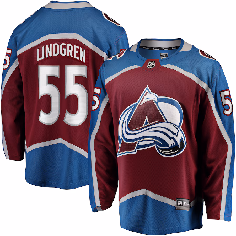 Men's Colorado Avalanche Ryan Lindgren Fanatics Burgundy Home Breakaway Jersey