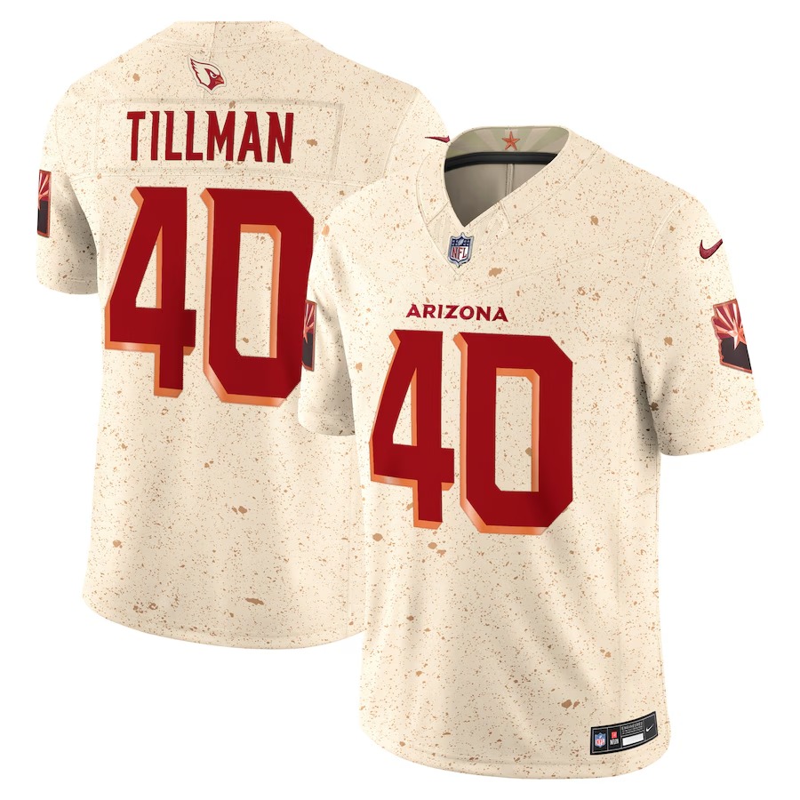 Men's Arizona Cardinals Pat Tillman Nike Natural 2025 Rivalries Collection Retired Player Limited Jersey
