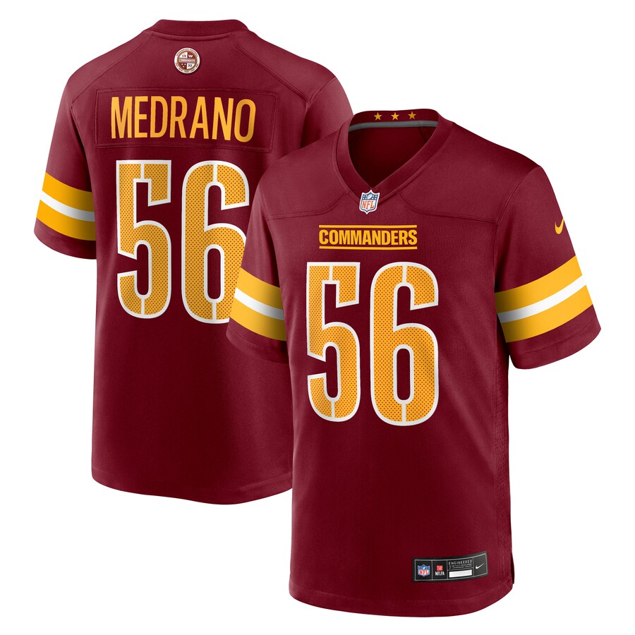 Men's Washington Commanders Kain Medrano Nike Burgundy Team Game Jersey