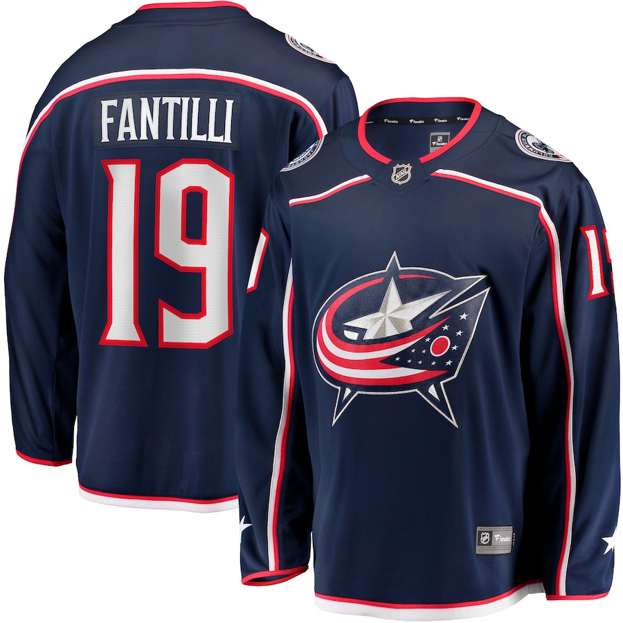 Men's Columbus Blue Jackets Adam Fantilli Fanatics Navy Home Premier Breakaway Player Jersey
