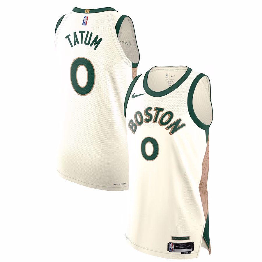 Men's Boston Celtics Jayson Tatum Nike White Authentic Jersey - City Edition