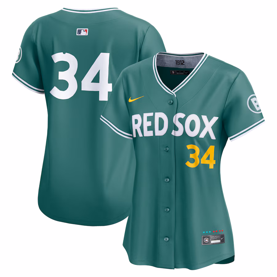 Women's Boston Red Sox David Ortiz Nike Green 2025 City Connect Limited Retired Player Jersey
