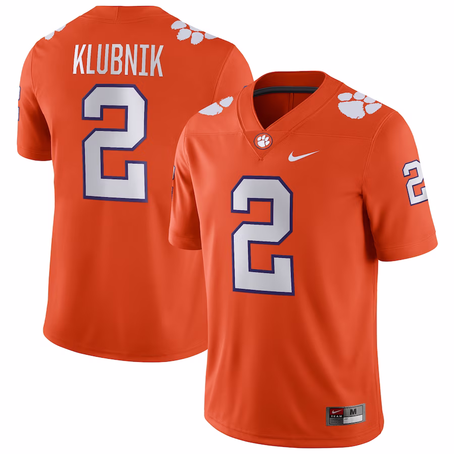 Cade Klubnik Clemson Tigers Nike NIL Replica Football Jersey - Orange