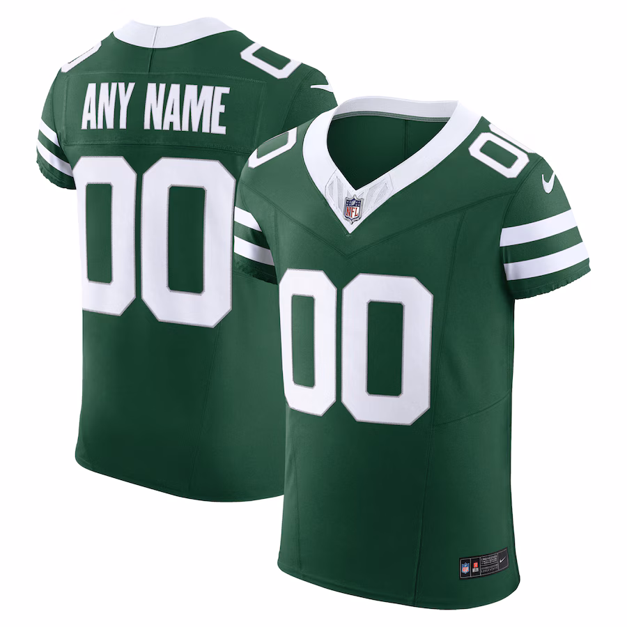Men's New York Jets Nike Legacy Green Vapor F.U.S.E. Elite Custom Jersey