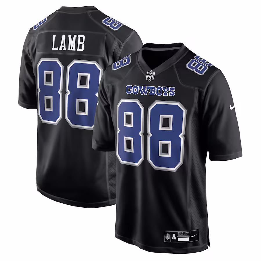 Men's Dallas Cowboys CeeDee Lamb Nike Carbon Black Fashion Game Jersey