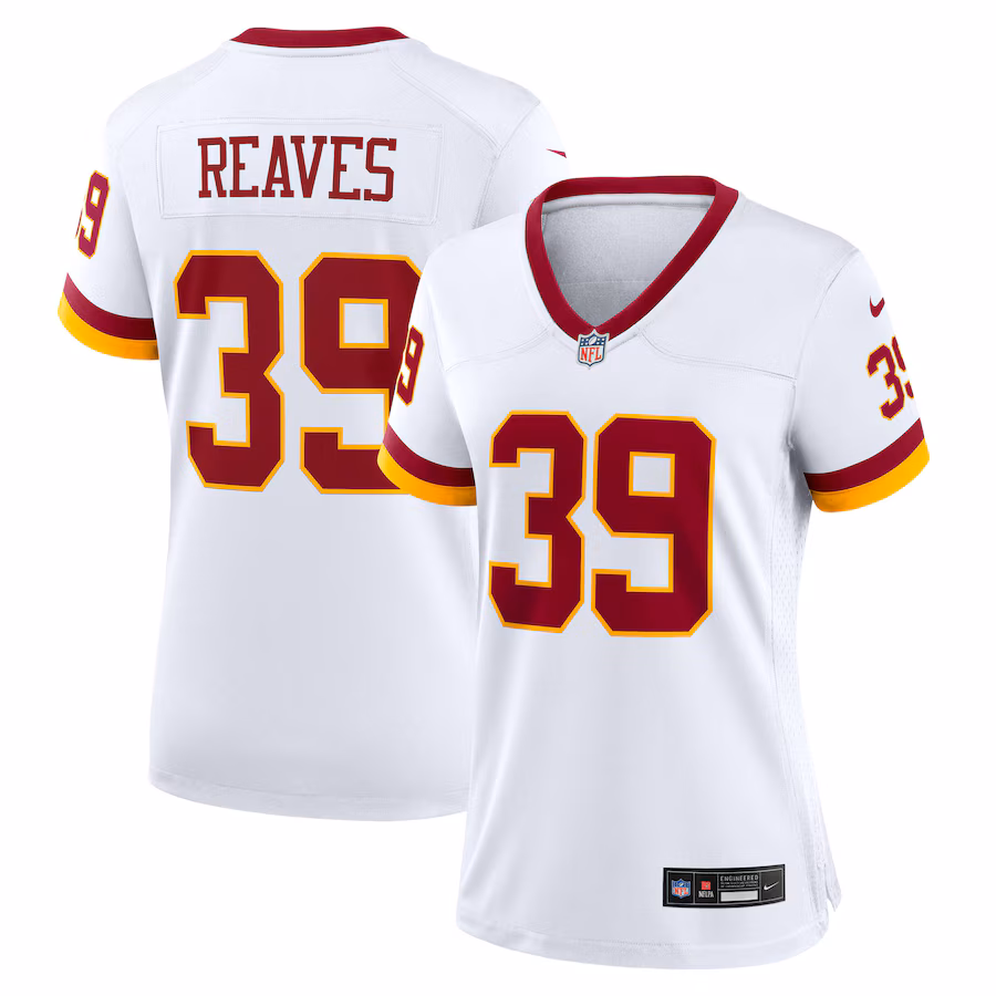 Women's Washington Commanders Jeremy Reaves Nike White Game Super Bowl Era Jersey