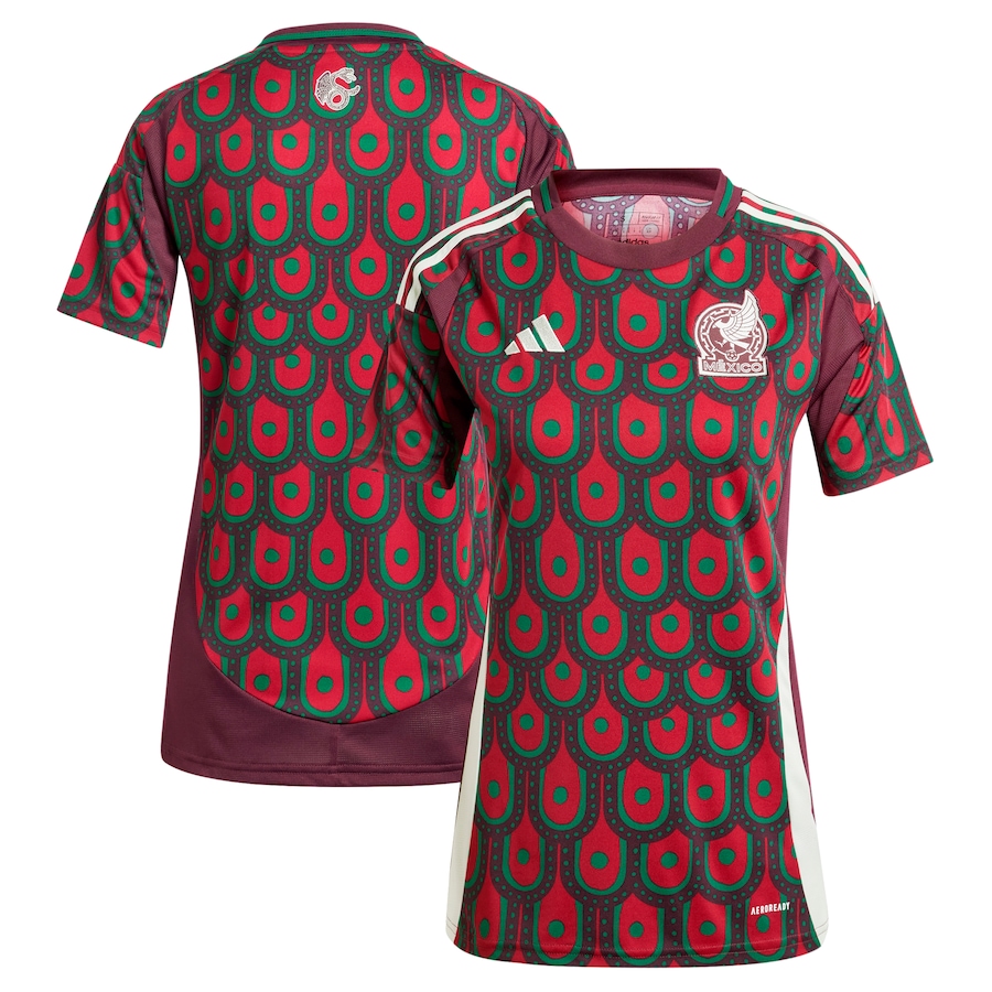 Women's Mexico National Team  adidas Burgundy 2024 Home Replica Jersey