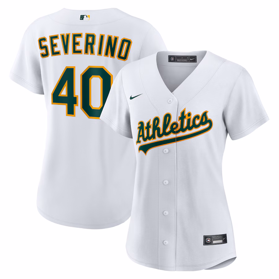 Women's Athletics Luis Severino Nike White Home Replica Jersey