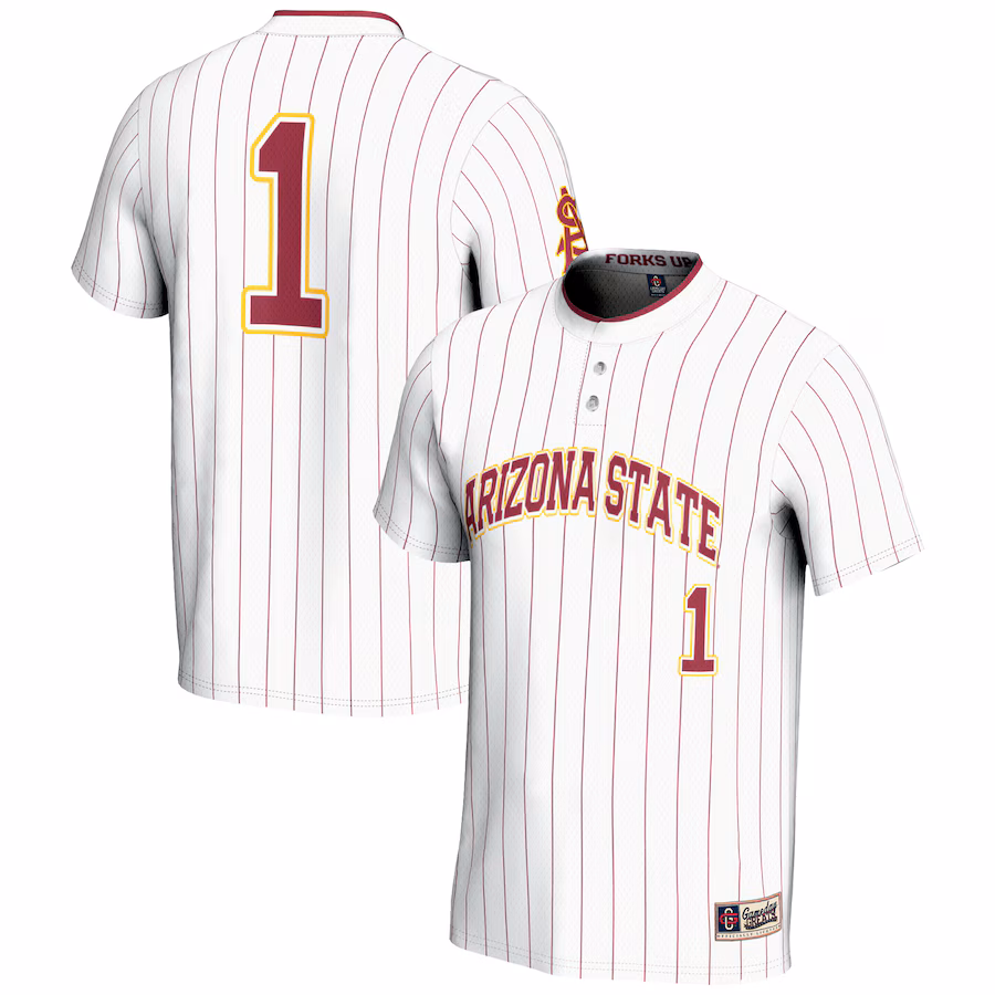 GameDay Greats #1 White Arizona State Sun Devils Lightweight Softball Jersey