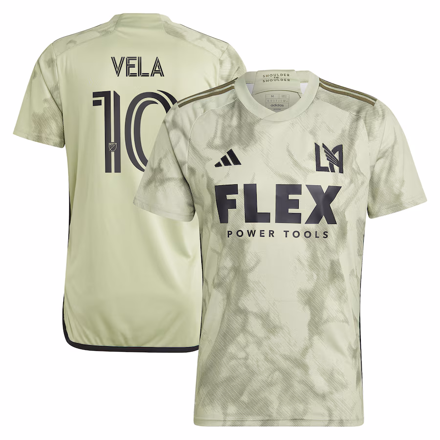 Men's LAFC Carlos Vela adidas Green 2023 Smokescreen Replica Player Jersey