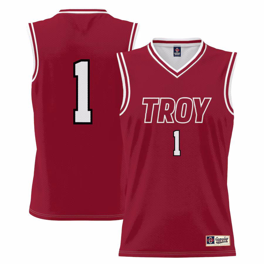 Unisex GameDay Greats #1 Cardinal Troy University Trojans Lightweight Basketball Jersey