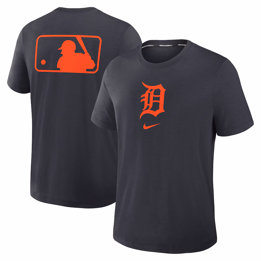 Men's Detroit Tigers Nike Navy Authentic Collection Early Work Tri-Blend Performance T-Shirt