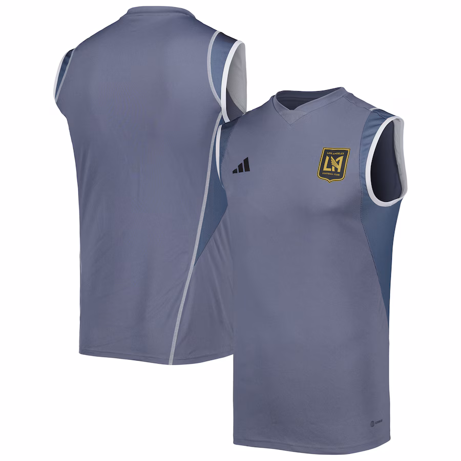 Men's LAFC adidas Gray 2023 On-Field Sleeveless Training Jersey