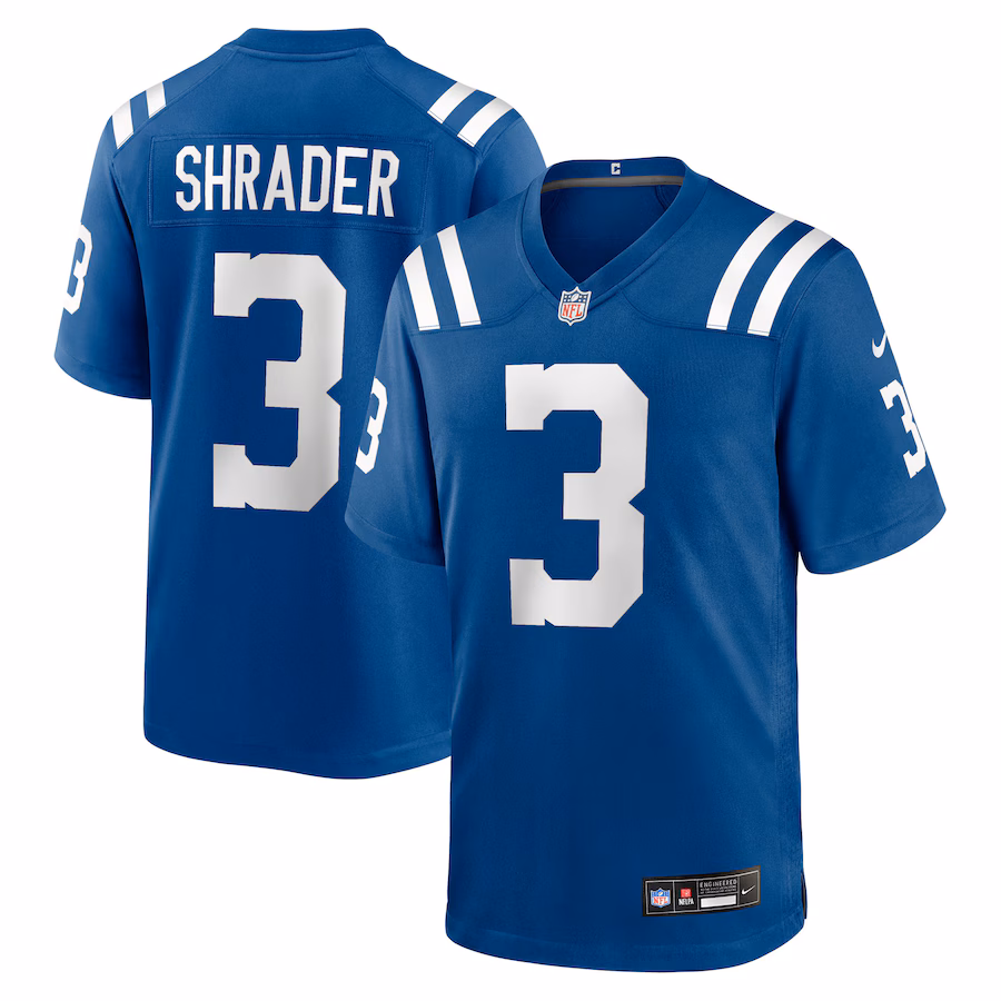 Men's Indianapolis Colts Spencer Shrader Nike Royal Team Game Jersey