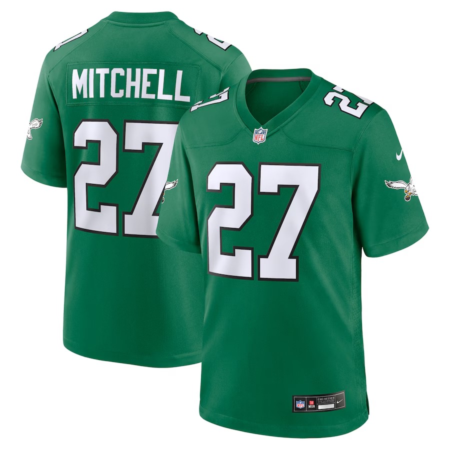 Men's Philadelphia Eagles Quinyon Mitchell Nike  Kelly Green Alternate Game Jersey