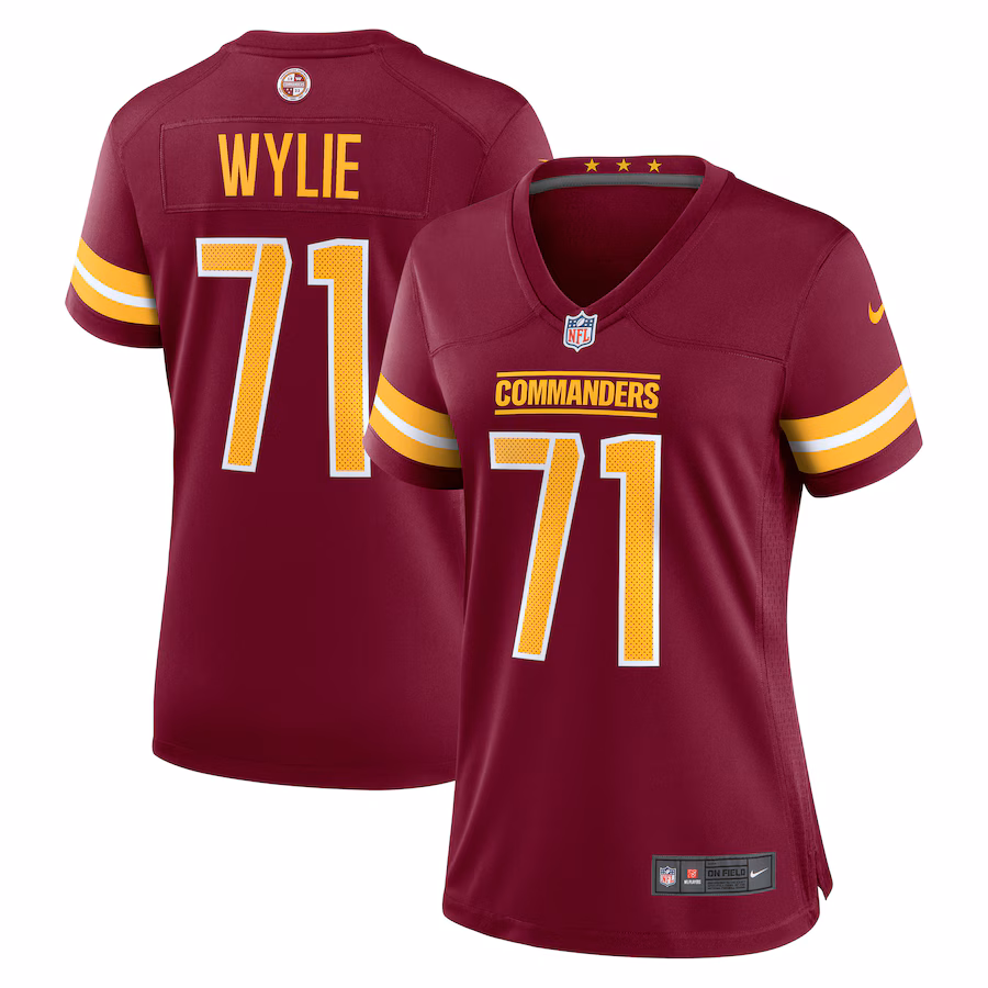 Women's Washington Commanders Andrew Wylie Nike Burgundy Game Player Jersey
