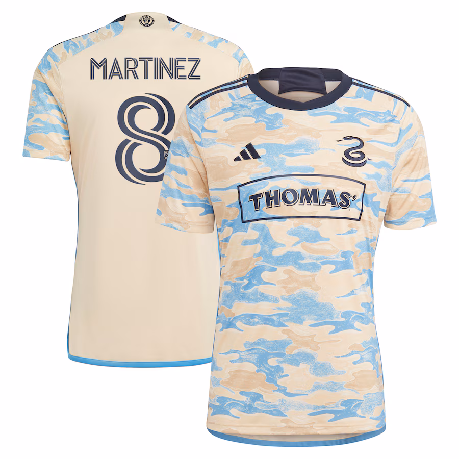 Men's Philadelphia Union Jose Martinez adidas Tan 2023 For Philly Replica Jersey