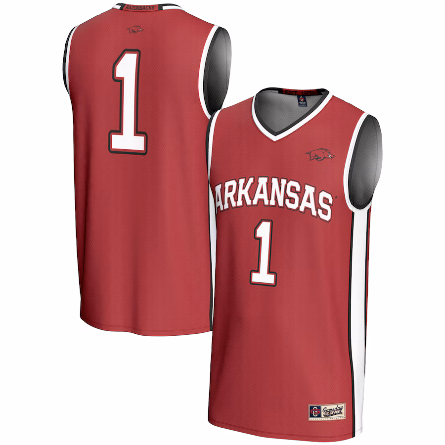 Men's GameDay Greats #1  Cardinal Arkansas Razorbacks  Lightweight Basketball Jersey