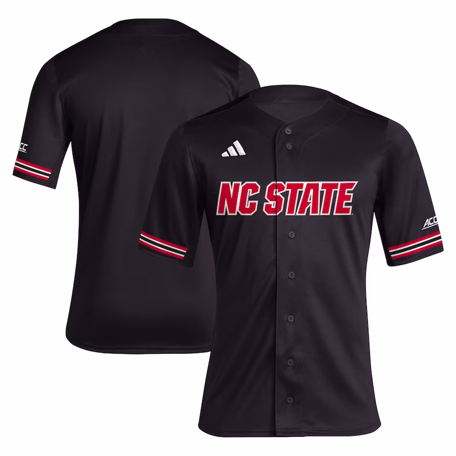 NC State Wolfpack adidas Replica Baseball Jersey - Black