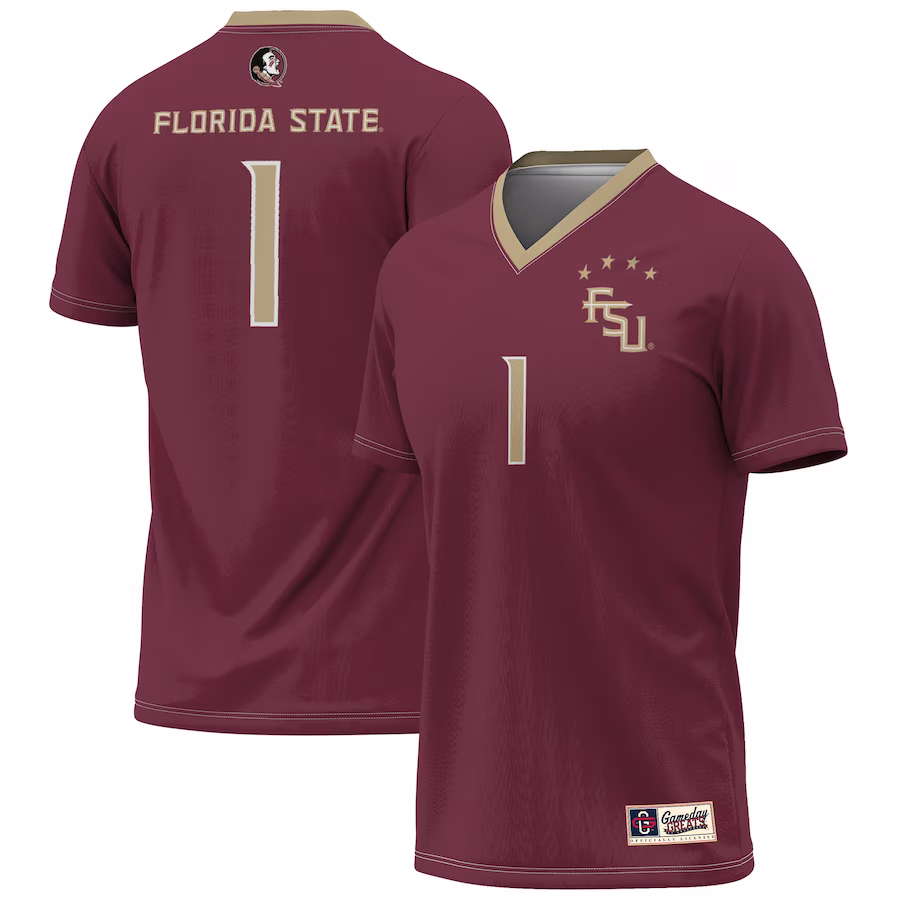 Florida State Seminoles GameDay Greats Youth 2023 NCAA Women's Soccer National Champions Four-Star Fashion Jersey – Garnet