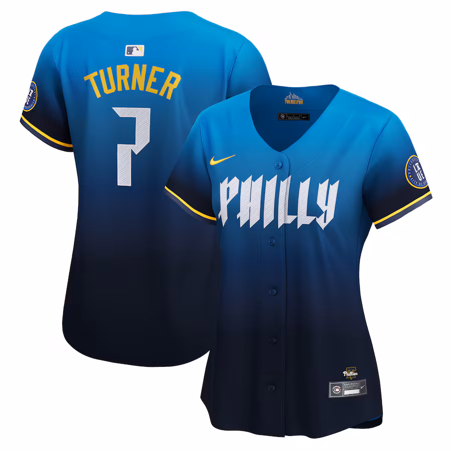 Women's Philadelphia Phillies Trea Turner Nike Blue 2024 City Connect Limited Player Jersey