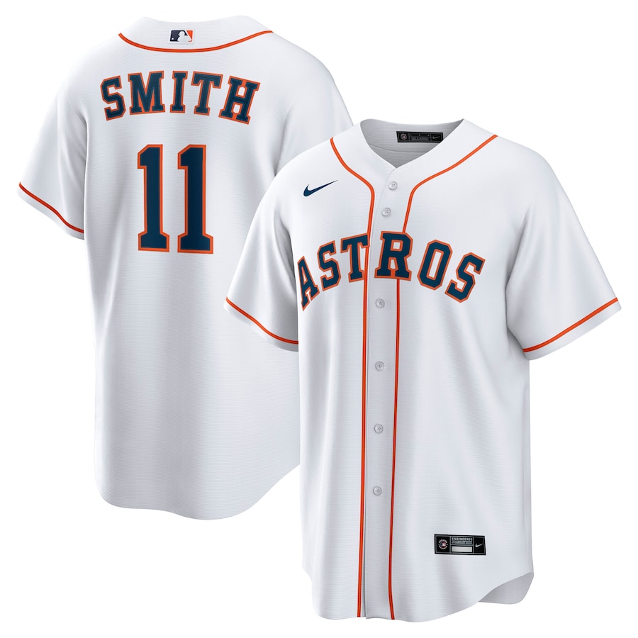 Men's Houston Astros Cam Smith Nike White Home Replica Jersey