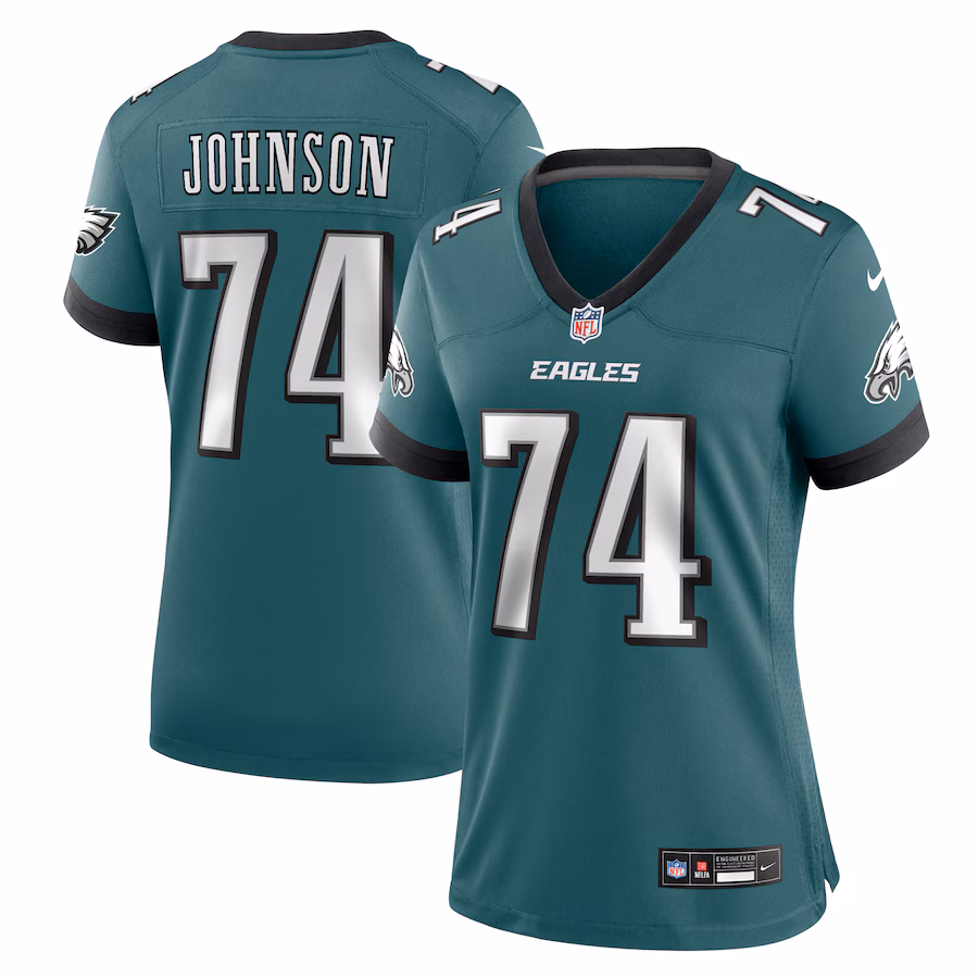 Women's Philadelphia Eagles Fred Johnson Nike Midnight Green Team Game Jersey