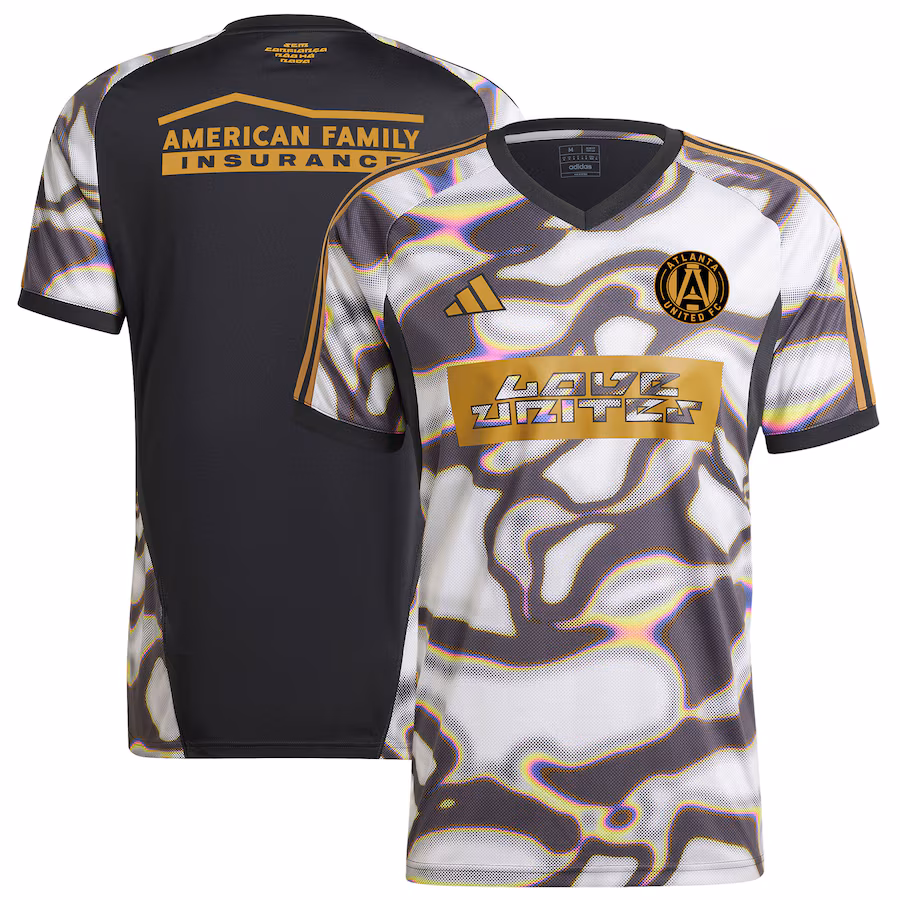 Men's Atlanta United FC adidas Black 2024 Pride Pre-Match Top