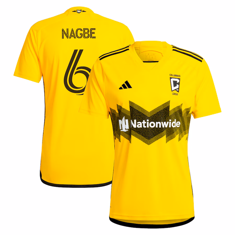 Men's Columbus Crew Darlington Nagbe adidas Yellow 2024 The Home Kit Replica Player Jersey