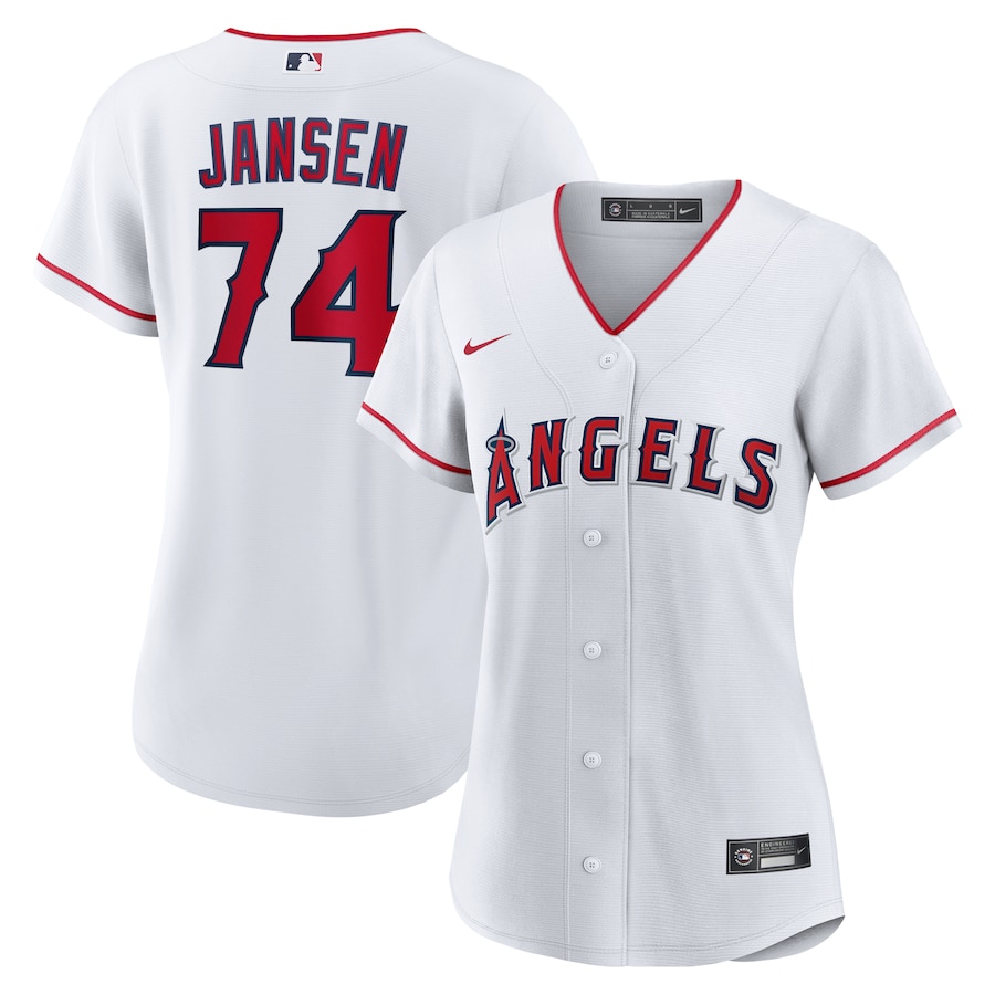 Women's Los Angeles Angels Kenley Jansen Nike White Home Replica Jersey
