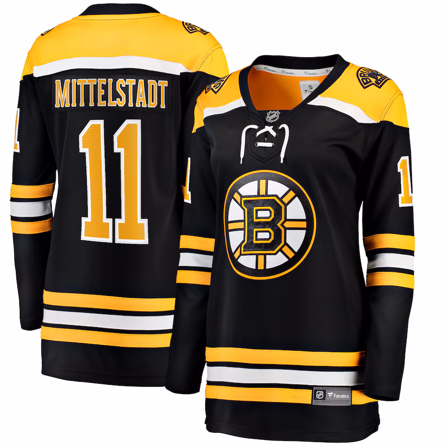Women's Boston Bruins Casey Mittelstadt Fanatics Black Home Breakaway Player Jersey